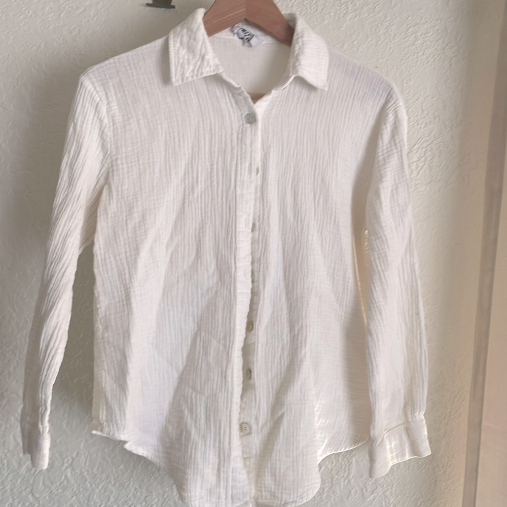Princess Polly White Button Down Shirt